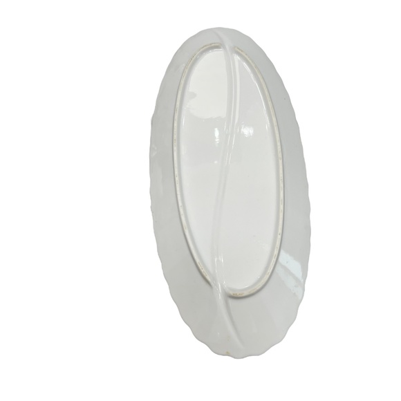 HAND PAINTED FLORAL PORCELAIN DIVIDED OVAL RELISH DISH - VINTAGE 1960s - Picture 15 of 16